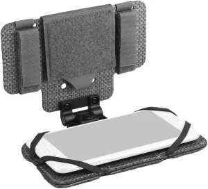 Airsoft Plate Carrier Molle Phone Carrier Outdoor Lightweight Navigation Board，Wide Angle Foldable Phone Holder Chest Rig Hovering Mount Tactical Vest Accessory (Wolf Gray)