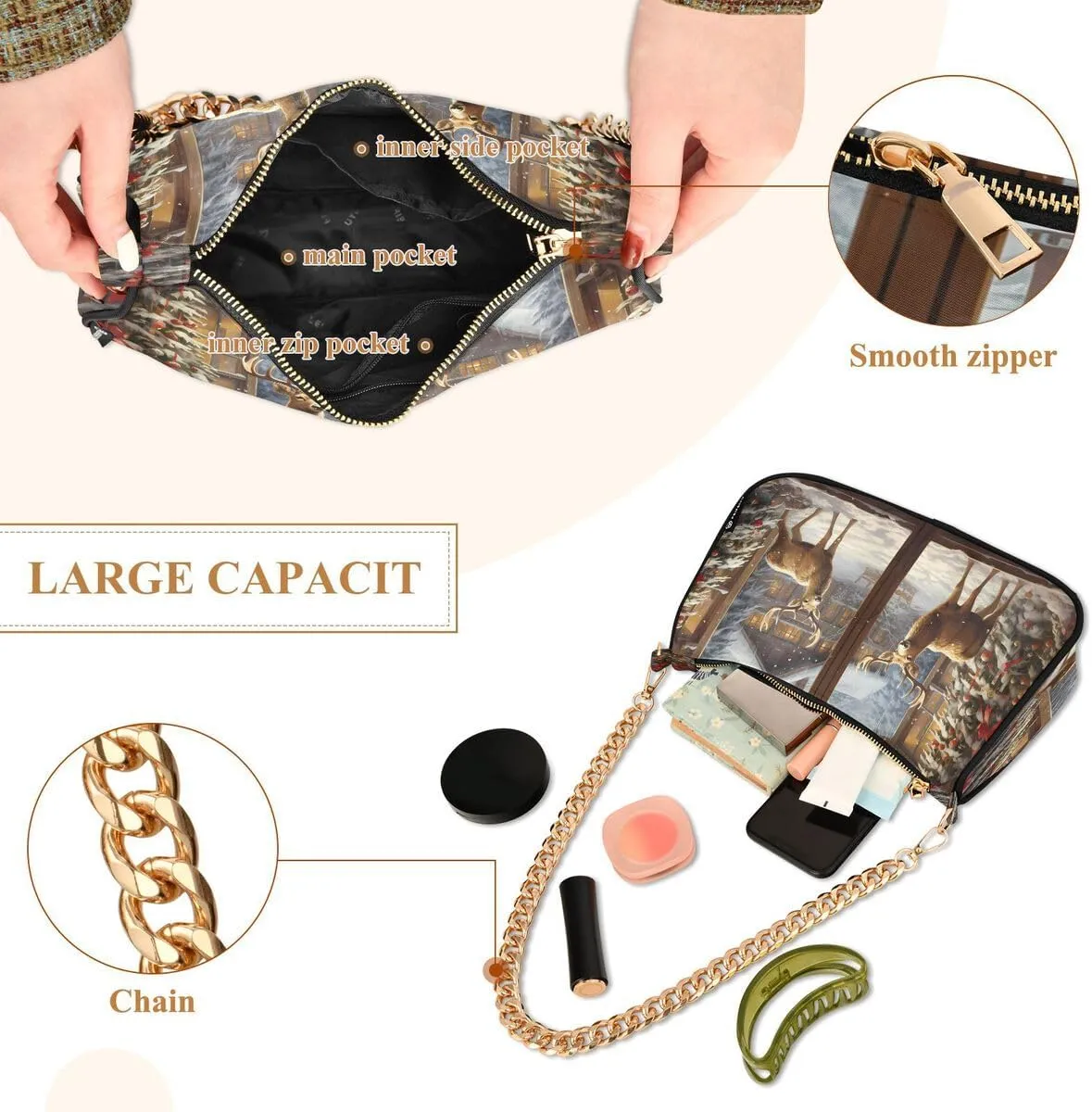 ALAZA Women's Handbags Tote Crossbody Bag Purse Ladies Shoulder Bag Hobo Handbag