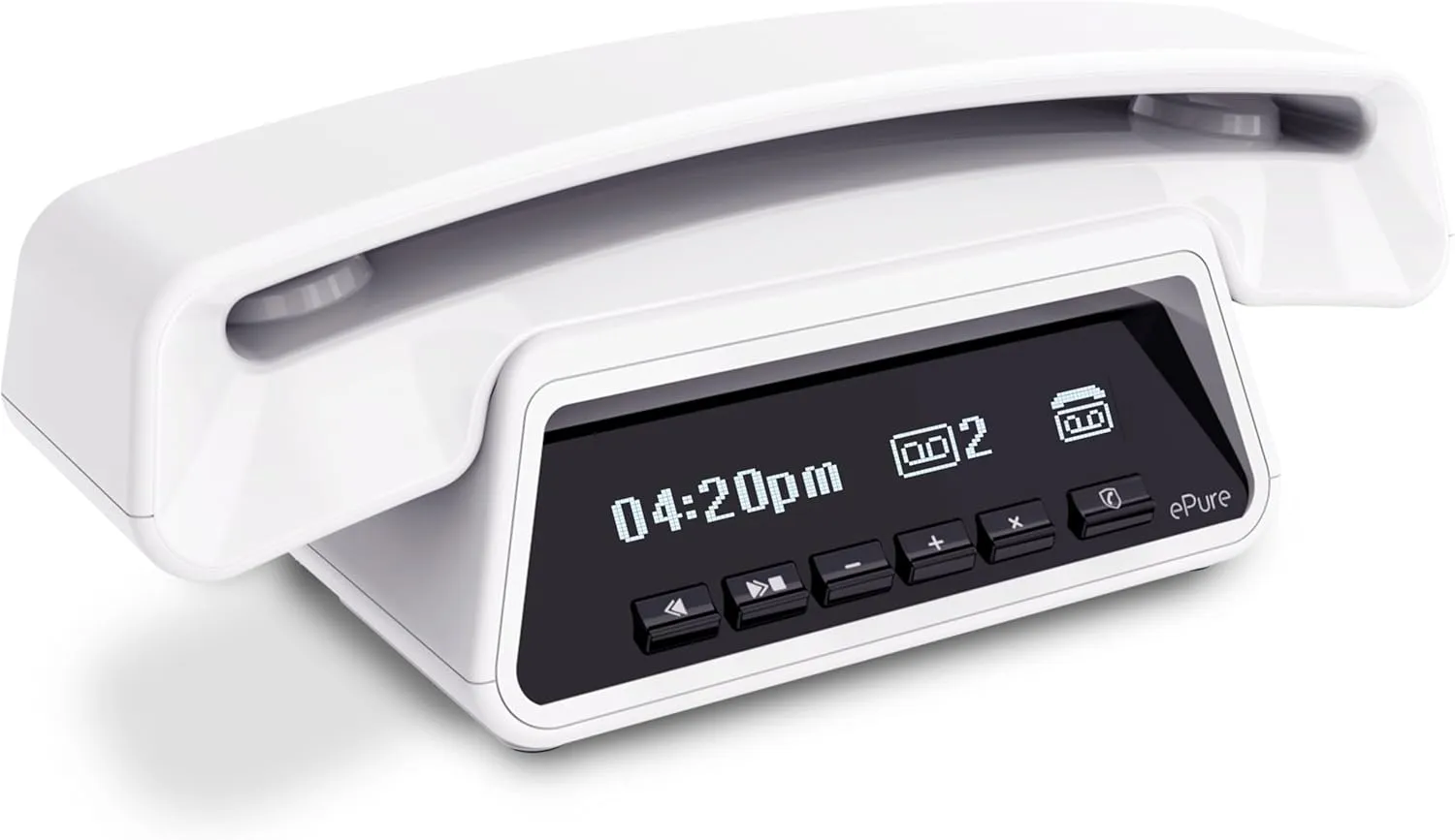 Alcatel Epure - Design DECT 6.0 Cordless Phone for Home with Answering Machine, Handsfree and Unwanted Call Blocking, White