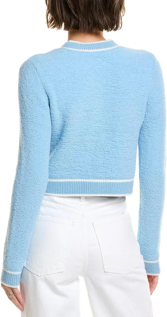 alice   olivia Rhoda Cropped Fitted Wool-Blend Cardigan