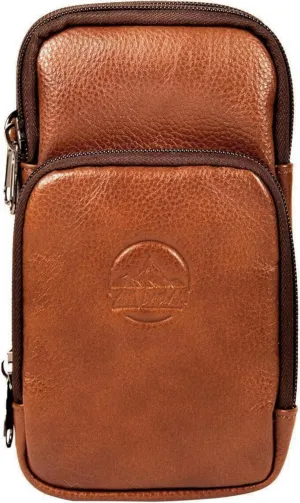 Ama Dablam Genuine Leather Small Crossbody Bag Phone Purse | Handcrafted Premium | RFID Blocking | Durable Zippers