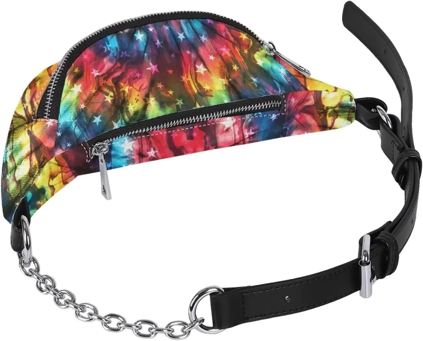 American Flag Waist Pack Bag Portable PU Ladies Handbags Tie-Dye Cross Body Passport Bag with Pocket Cross Body Pouch Men,Gift for Runner Family Friends Gym Enthusiasts