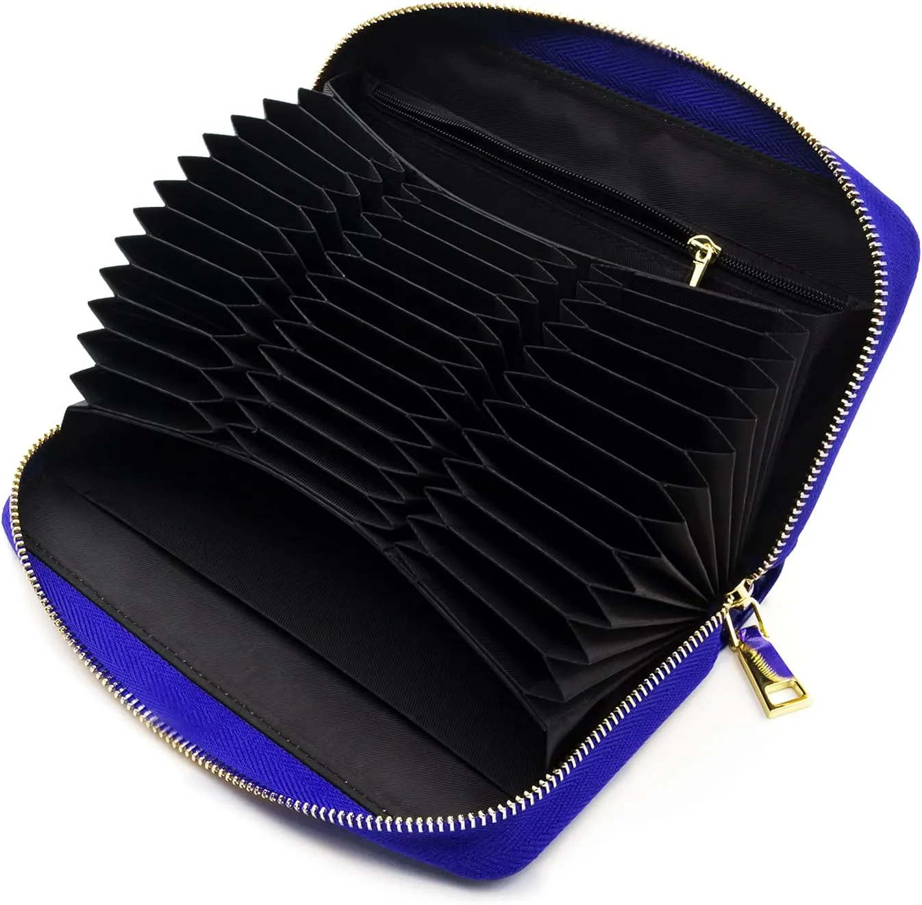ANDOILT Genuine Leather Wallet for Women Men RFID Blocking Credit Card Holder Zipper Purse Cell Phone Handbag