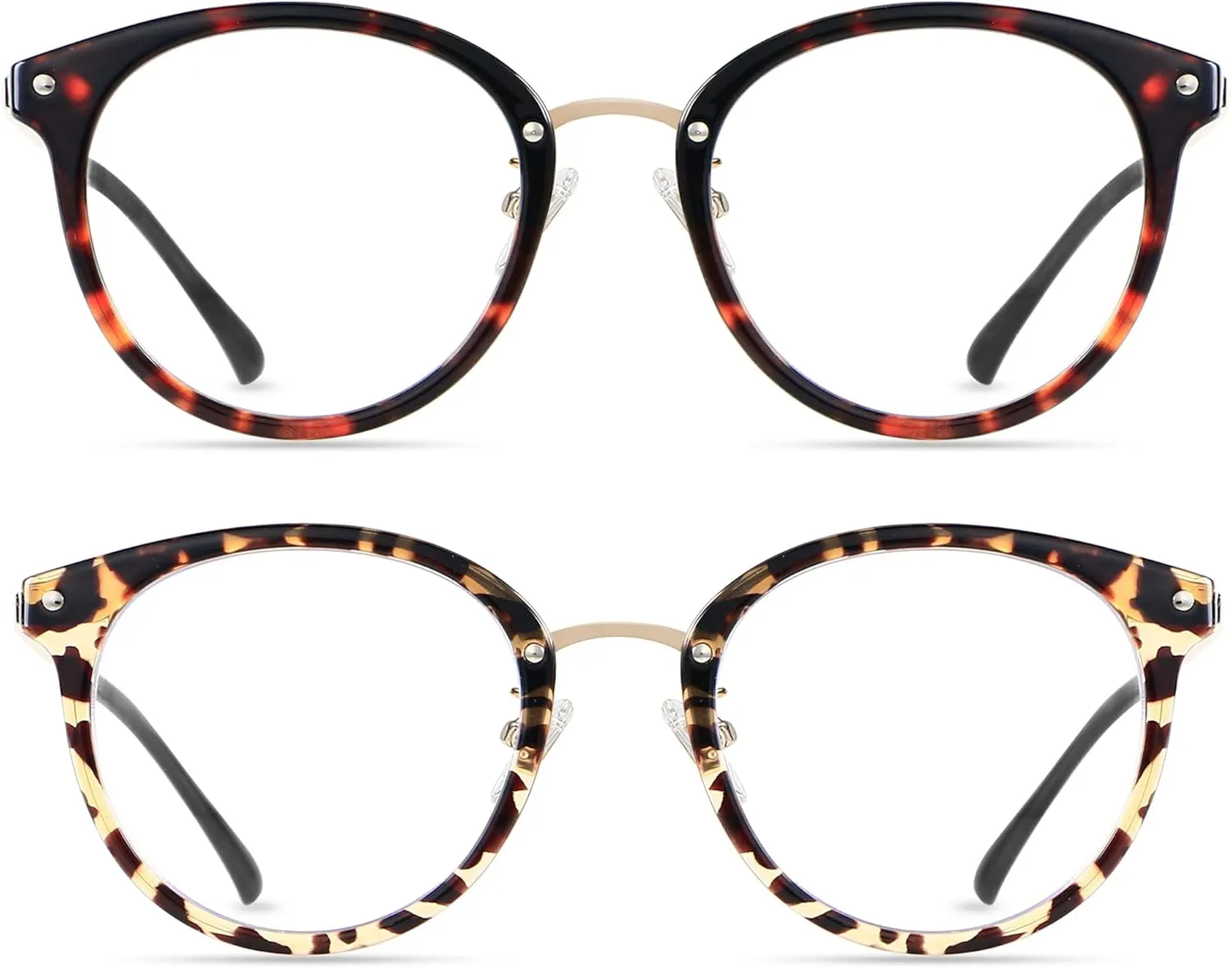 ANDWOOD Blue Light Blocking Glasses Women Computer Screen Oversized Bluelight Blocker for Big Heads Anti Eye Strain