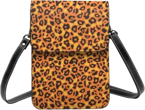 Animals Footprints Cat Dogs Leather Crossbody Phone Purse for Women Cute Wallet Bags Lightweight Mini Sling Bag