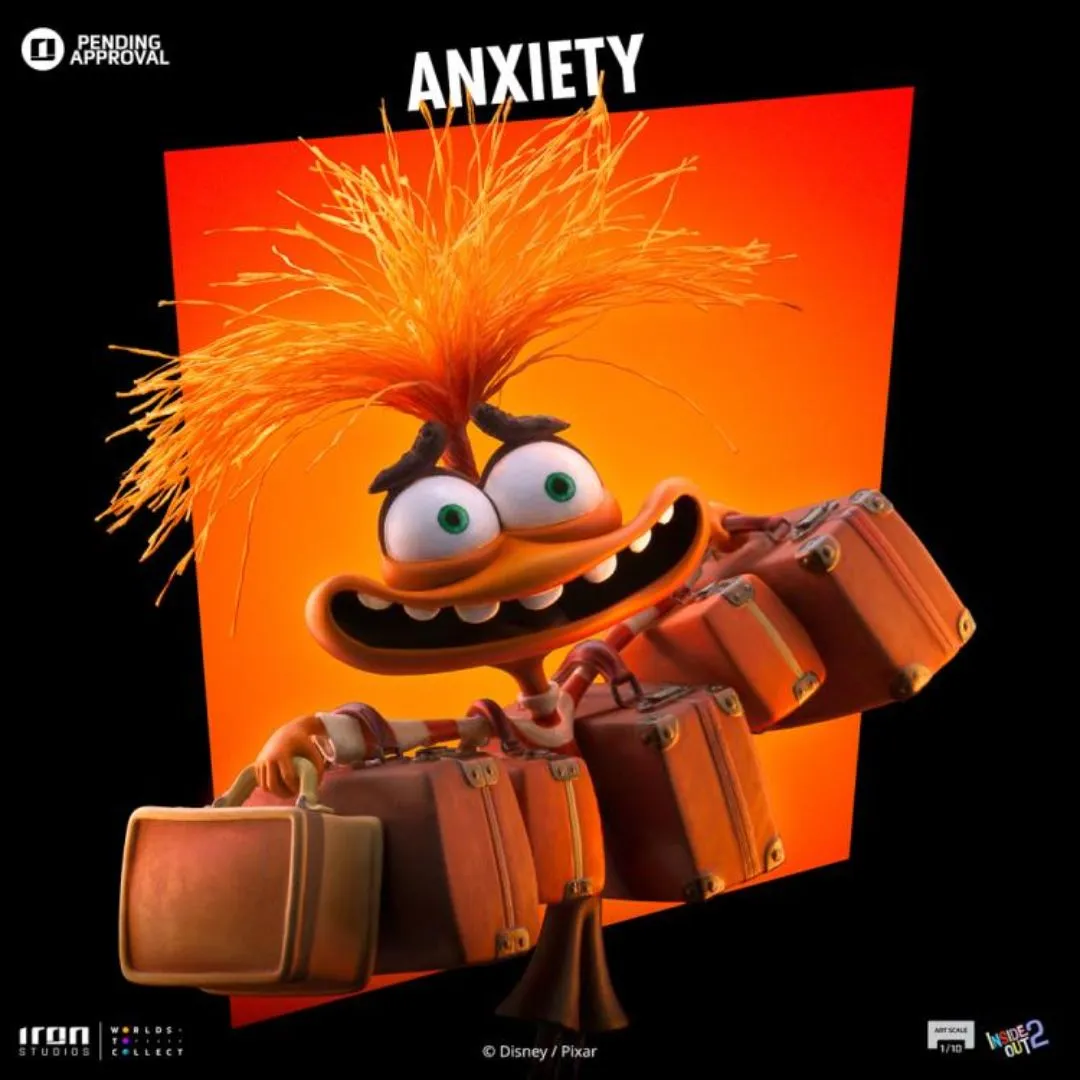 Anxiety Inside Out 2 Statue By Iron Studios