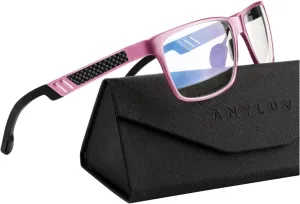 ANYLUV Reading Glasses Men Women Blue Light Blocking, Premium Mens Reading Glasses Al-mg Frame with Spring Hinge Anti Glare
