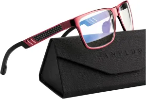 ANYLUV Reading Glasses Men Women Blue Light Blocking, Premium Mens Reading Glasses Al-mg Frame with Spring Hinge Anti Glare