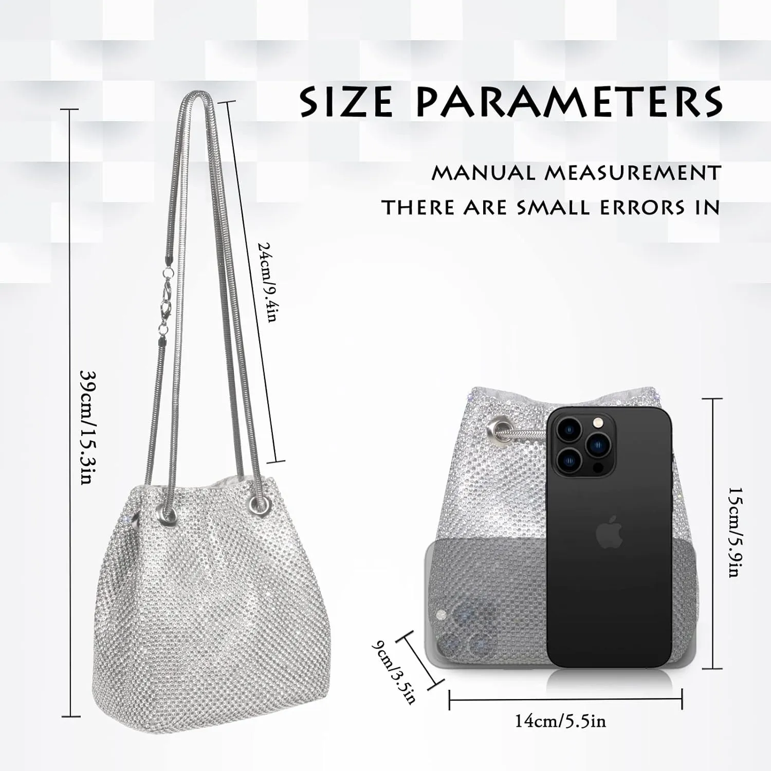 AOYUNHUI Hand Bags Purses for Women Rhinestone Bag Clutch Purses Party Wedding