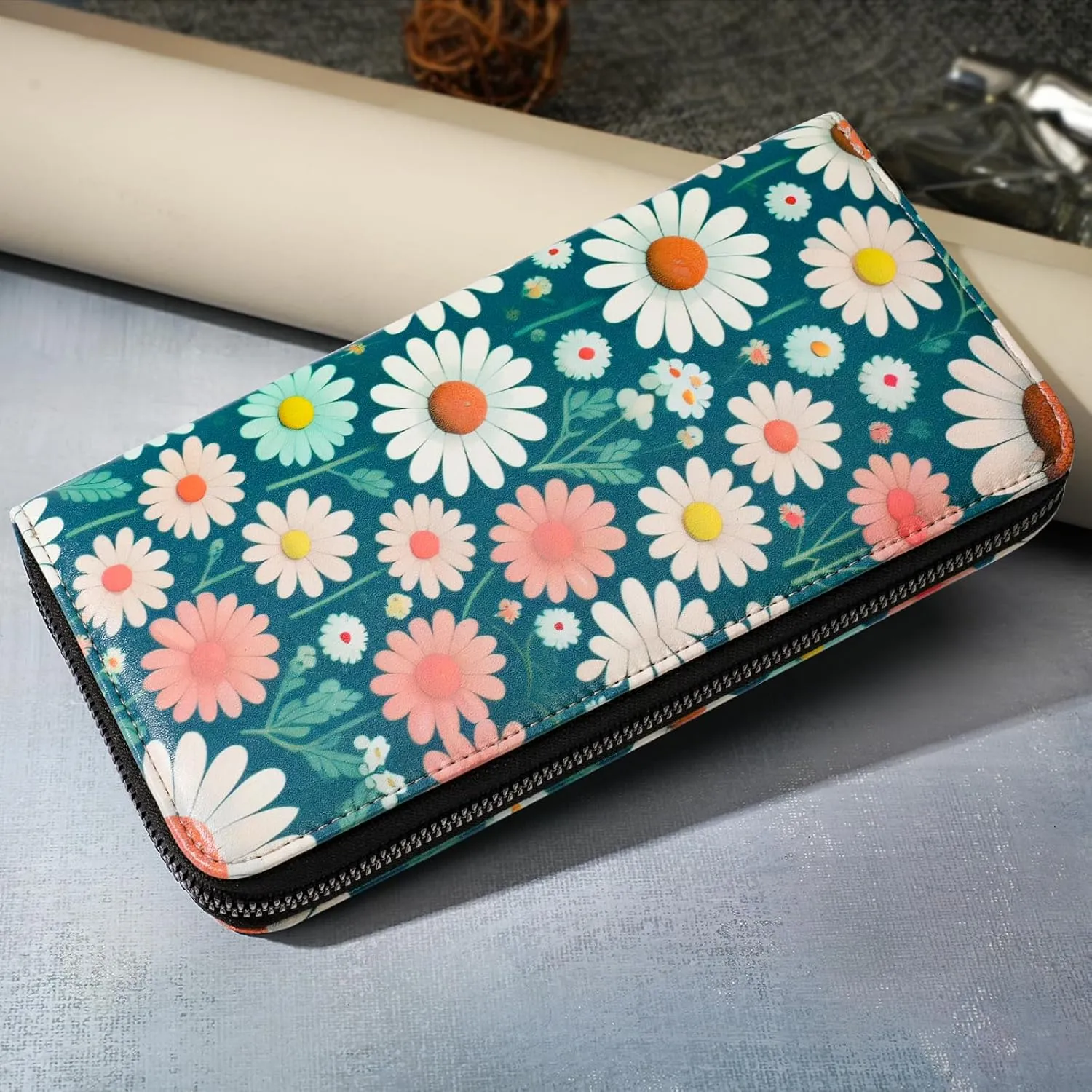 APHISON Wallet Women Large Capacity Clutch Purse For Ladies Card Holder RFID Wristlet Phone Zipper Coin Travel Pocket