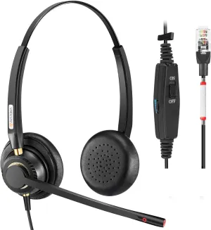 Arama Cisco Phone Headset with Noise Canceling Microphone Mute Switch Telephone Headset Compatible with Cisco IP Phones: 6941, 7841, 7861, 7941, 7942, 7945, 7960, 7961, 7962, 7965, 8811, 8841, 8845