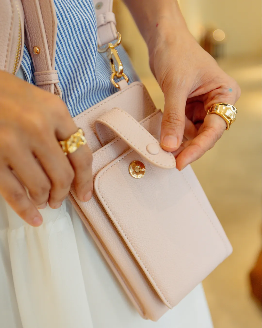 ATHENA PHONE BAG IN COTTON PINK