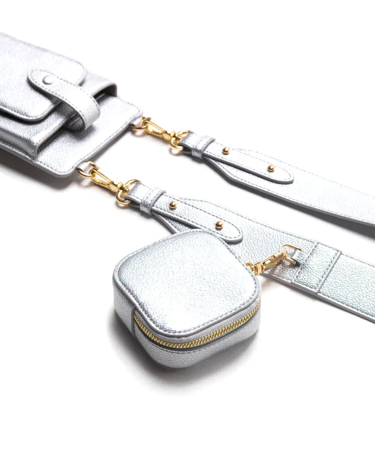 ATHENA PHONE BAG IN SILVER