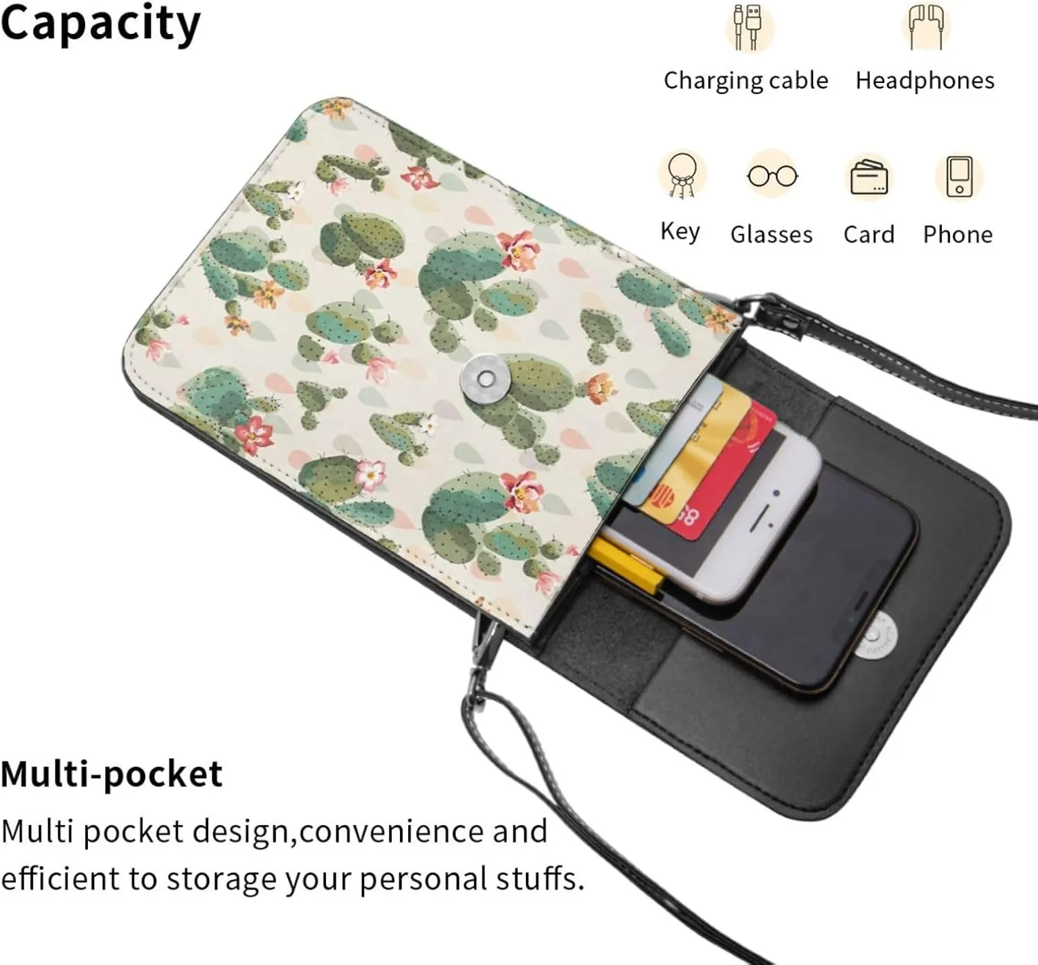 Autism Awareness Leather Crossbody Cell Phone Purse Small Wallet Bags Adjustable Phone Bag for Women