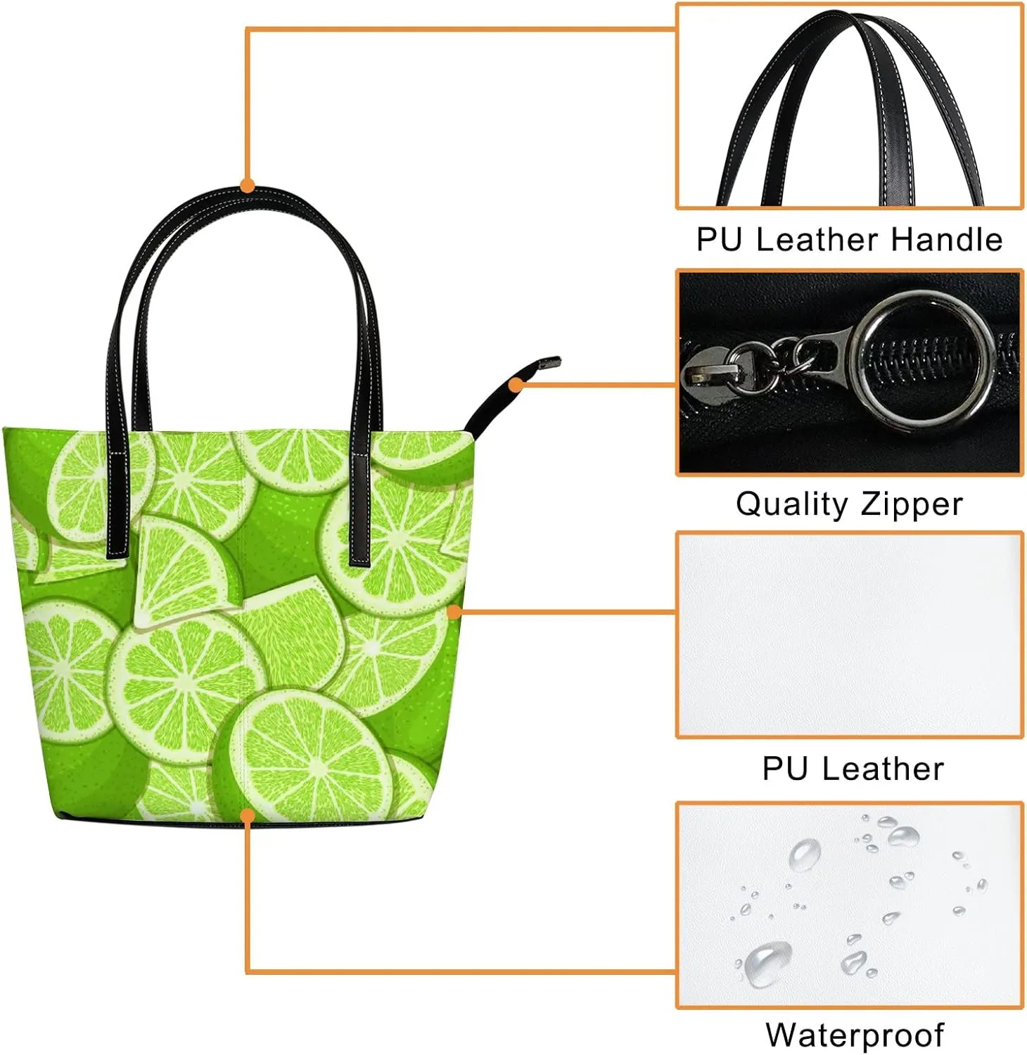 Background Tote Bag for Women Leather Handbags Women's Crossbody Handbags