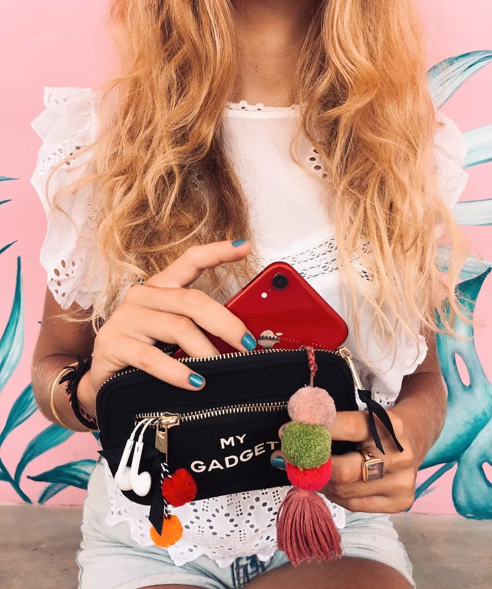 Bag-all Mini Gadget Case with gold chain