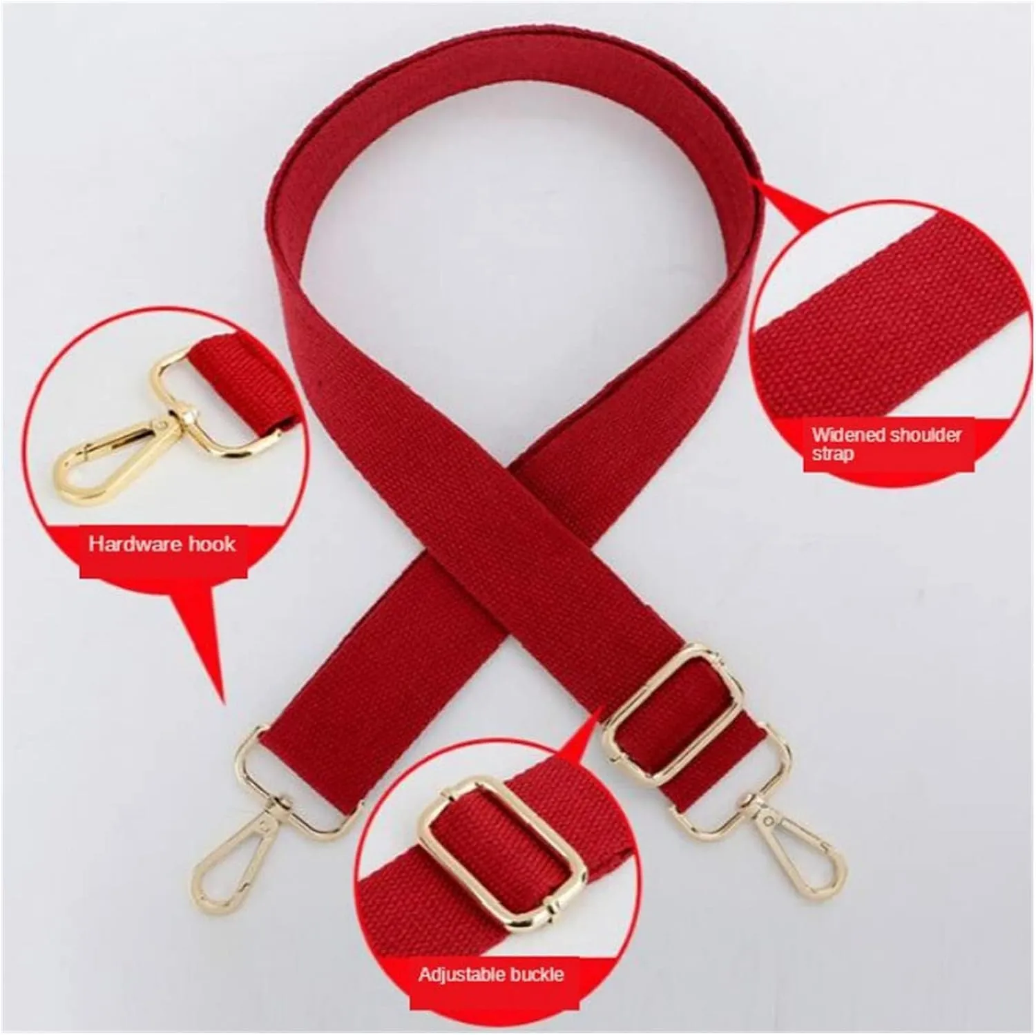 Bag Strap 1.6 Inches Wide Fabric Bag Strap Gold Buckle Women Bag Strap for Crossbody Bag Adjustable Shoulder Strap Purse Strap Accessories Purse Strap (Color : I)