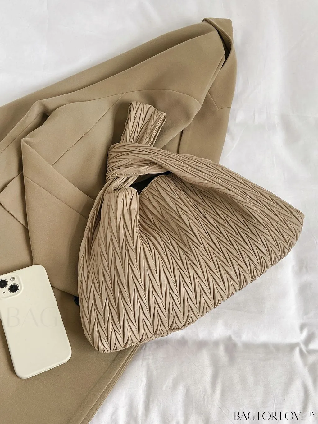 BagForLove - 2023 Summer New Arrival Cloud Shaped Ruched Tote & Underarm Bag - Exclusively for Women