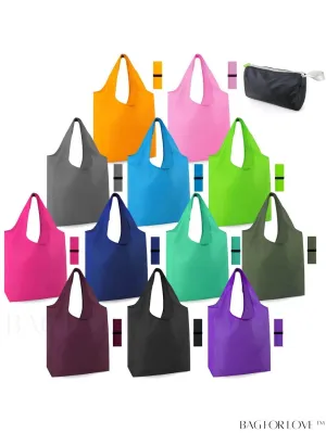 BagForLove - BeeGreen 12 Pack Reusable Grocery Bags: Multicolor, Durable, Machine Washable - X-Large, Heavy Duty, Folding