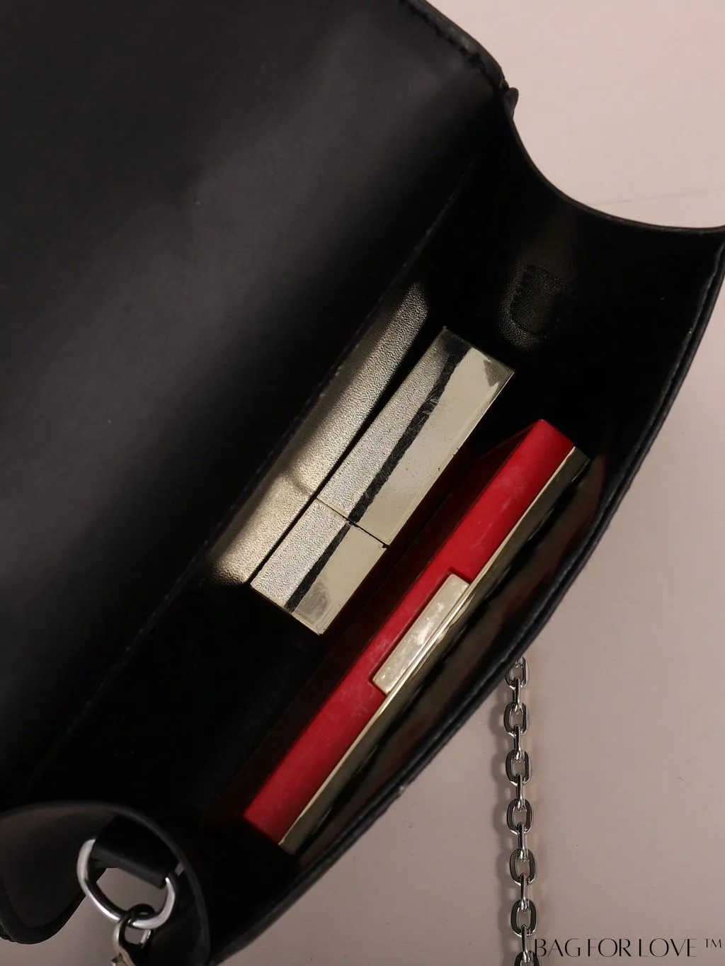 BagForLove - Black Square Mini Butterfly Flap Bag with Decorative Detail