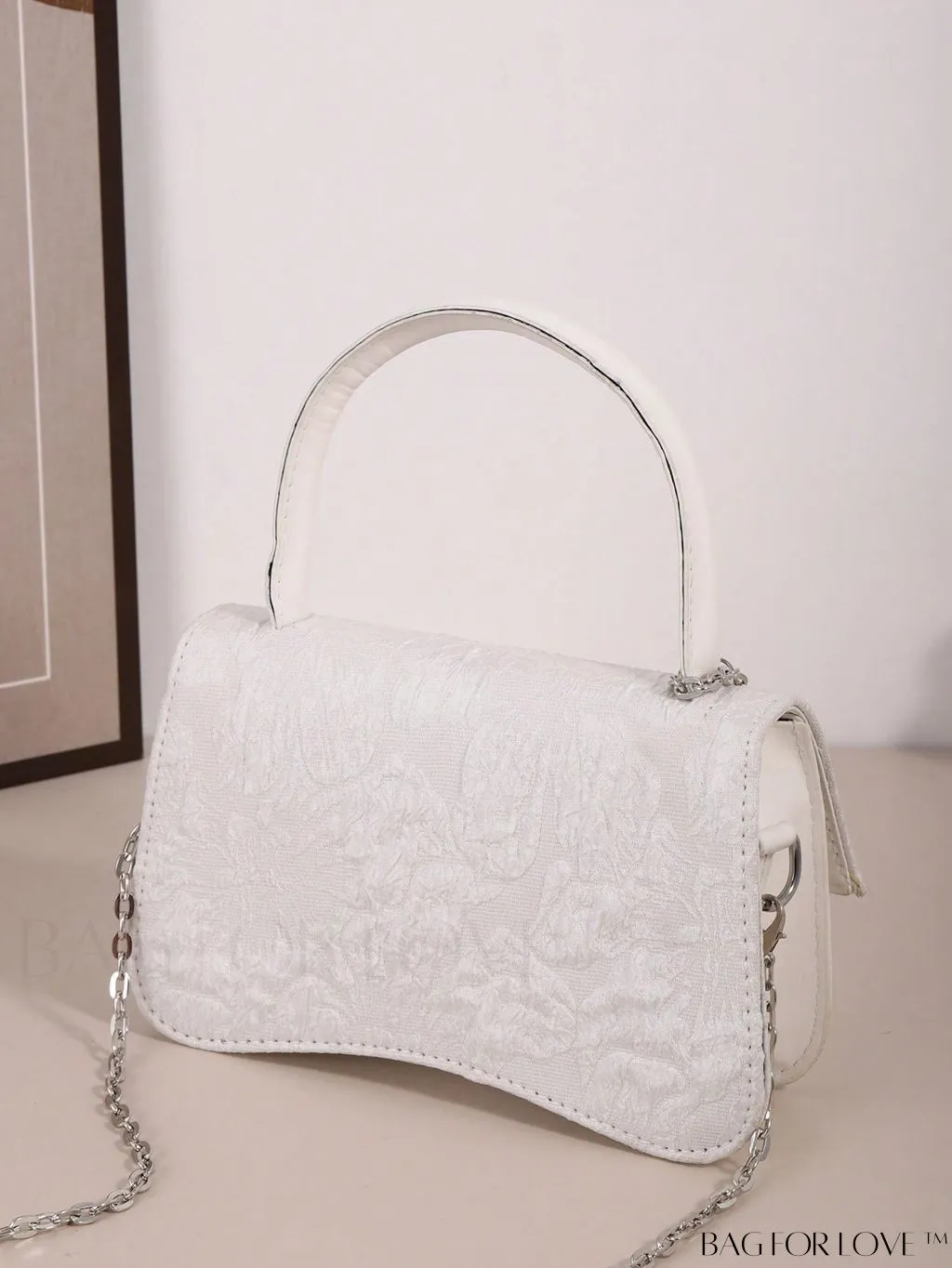 BagForLove - Black Square Mini Butterfly Flap Bag with Decorative Detail