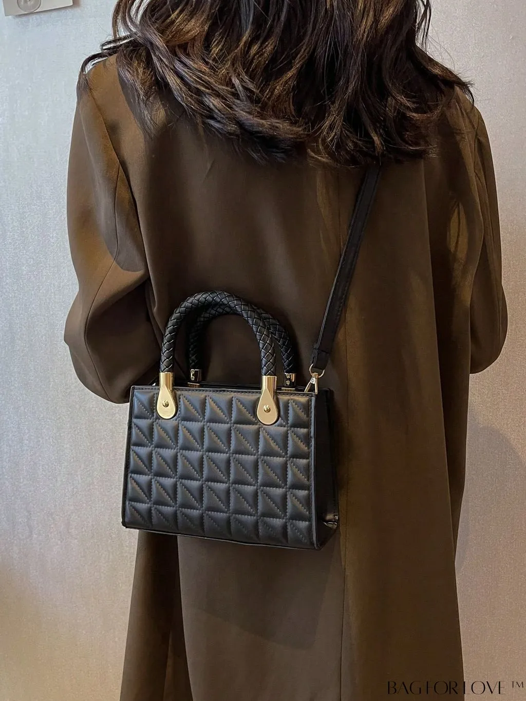 BagForLove - Braided Mini Straw Bag with Zipper Closure and Contrast Binding Detail