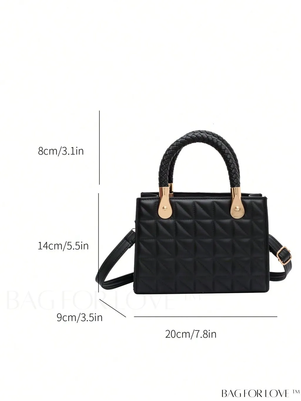 BagForLove - Braided Mini Straw Bag with Zipper Closure and Contrast Binding Detail