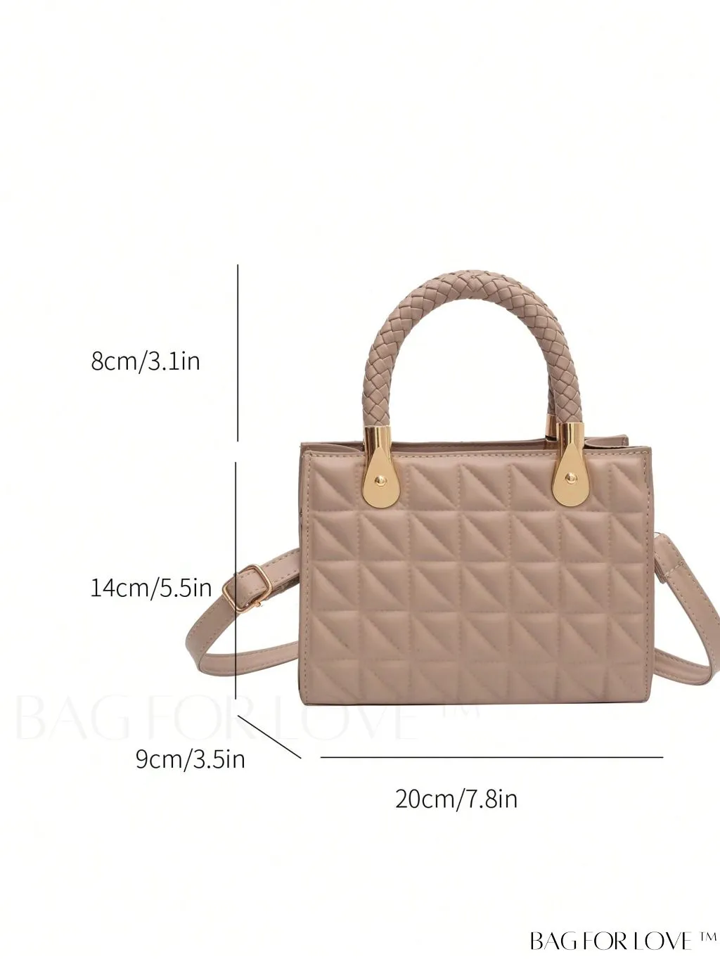 BagForLove - Braided Mini Straw Bag with Zipper Closure and Contrast Binding Detail