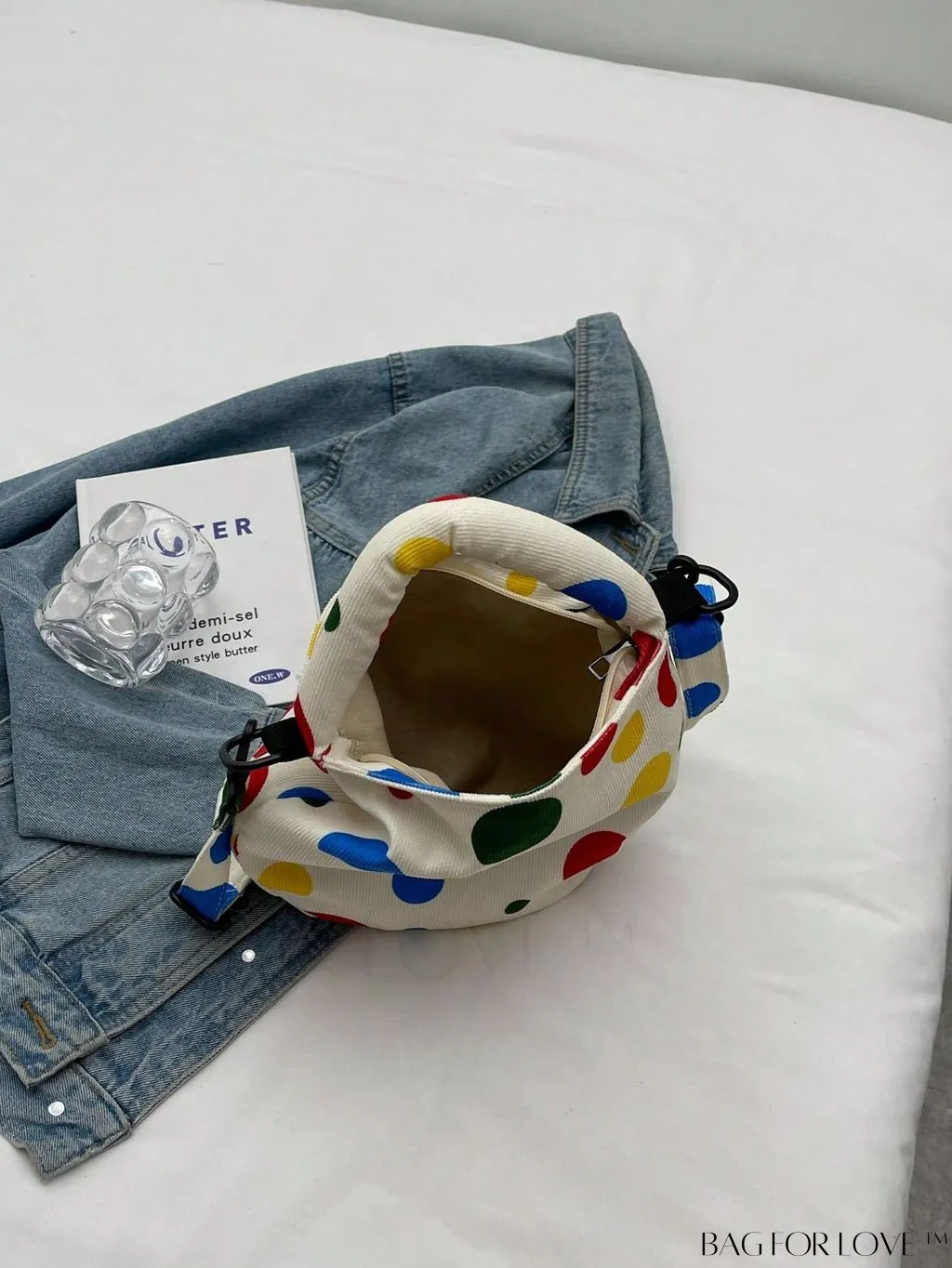 BagForLove - Canvas Zebra Striped Hobo Bag with Top Handle and Zipper Closure - KznStyle