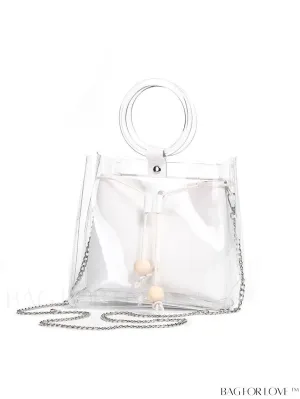 BagForLove - Chic Clear Tote Bag with Drawstring and Inner Pouch