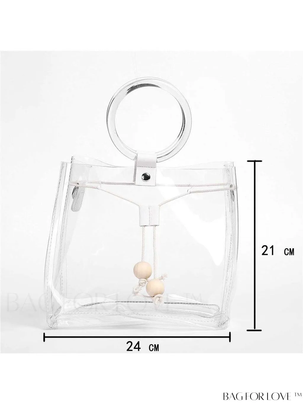 BagForLove - Chic Clear Tote Bag with Drawstring and Inner Pouch