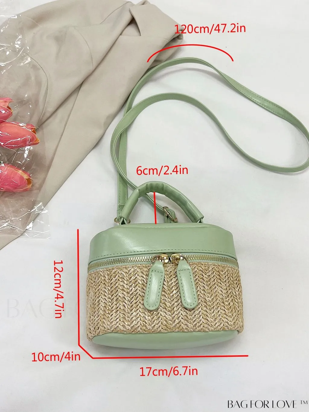 BagForLove - Chic Mini Color Block Woven Handbag