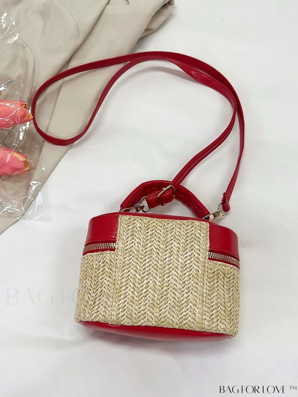 BagForLove - Chic Mini Color Block Woven Handbag