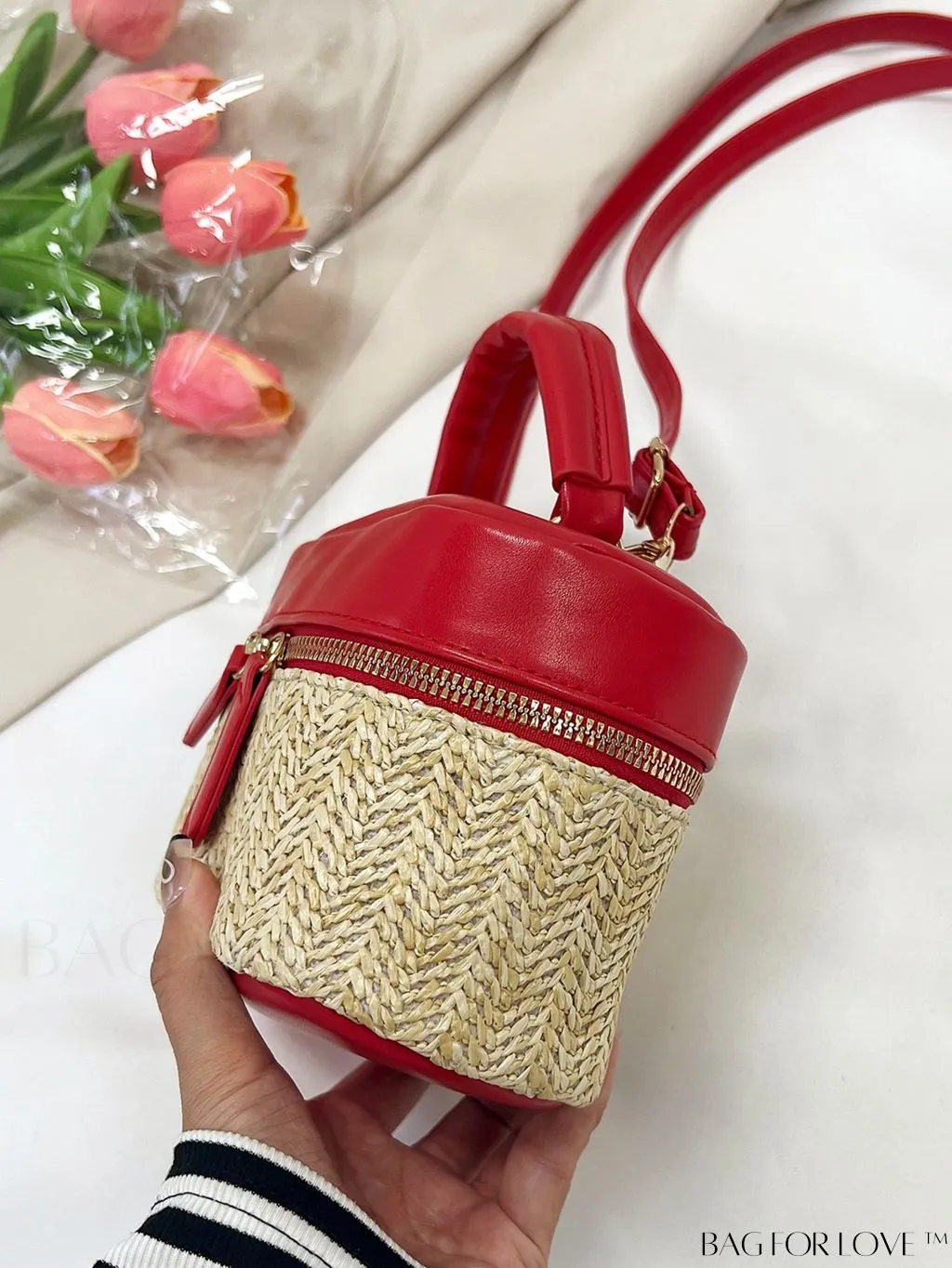 BagForLove - Chic Mini Color Block Woven Handbag