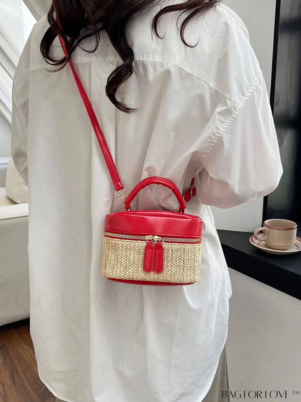 BagForLove - Chic Mini Color Block Woven Handbag