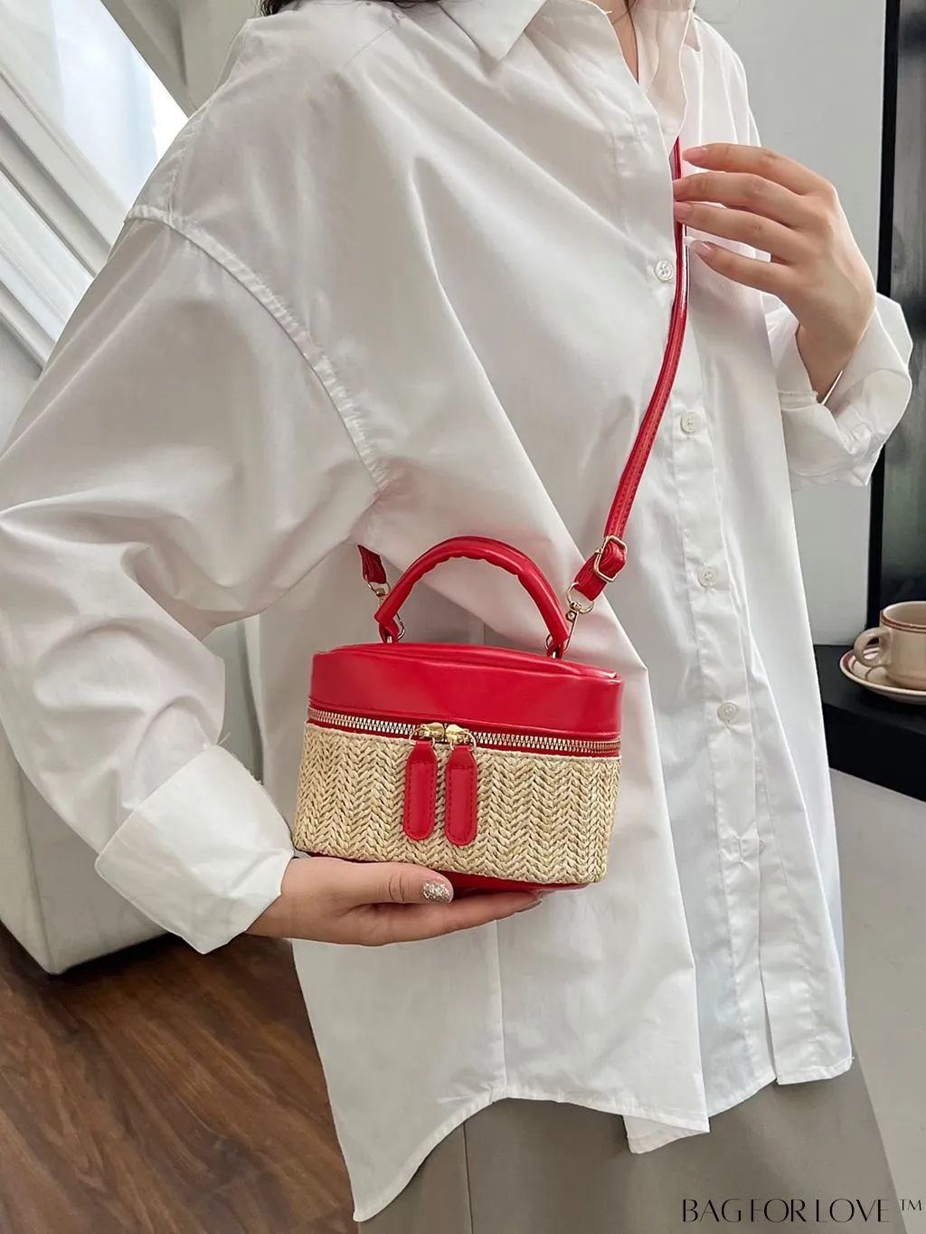 BagForLove - Chic Mini Color Block Woven Handbag