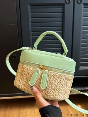 BagForLove - Chic Mini Color Block Woven Handbag