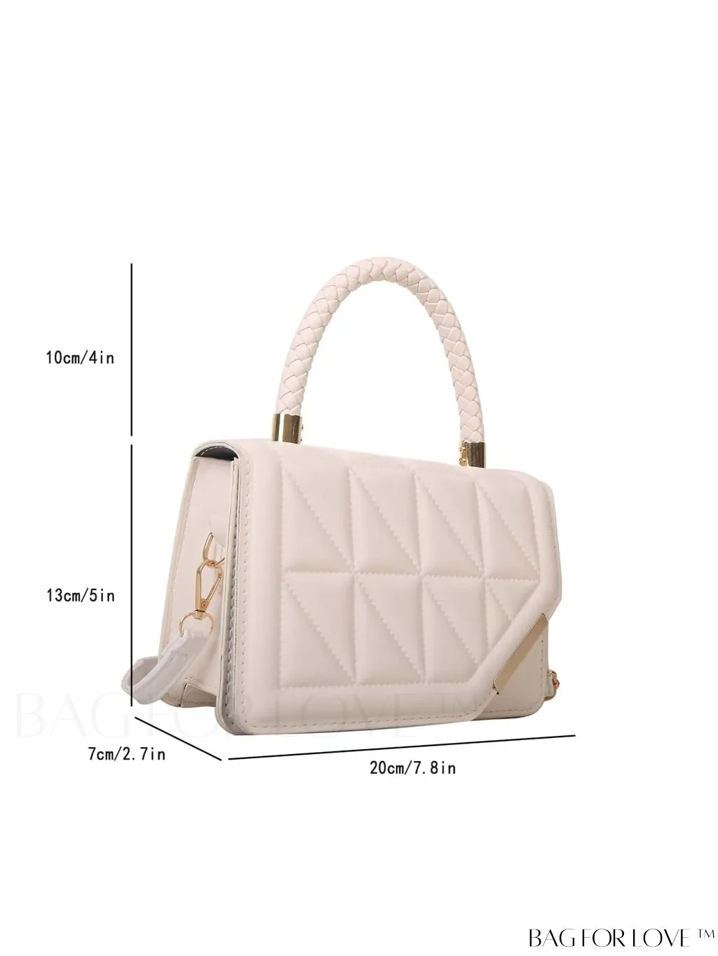 BagForLove - Chic Plaid Pattern PU Leather Handbag & Crossbody Bag for Fashionable Women