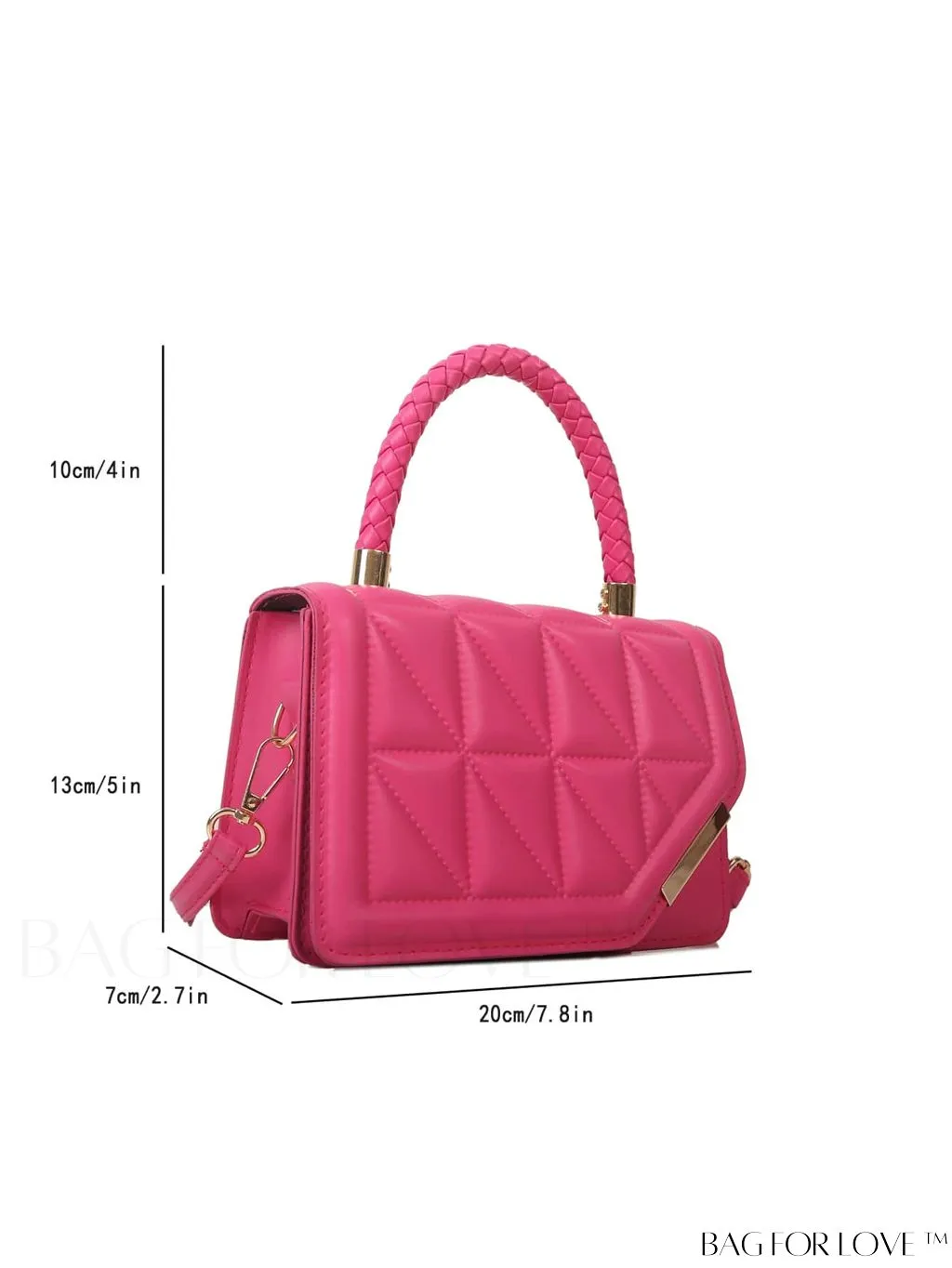 BagForLove - Chic Plaid Pattern PU Leather Handbag & Crossbody Bag for Fashionable Women