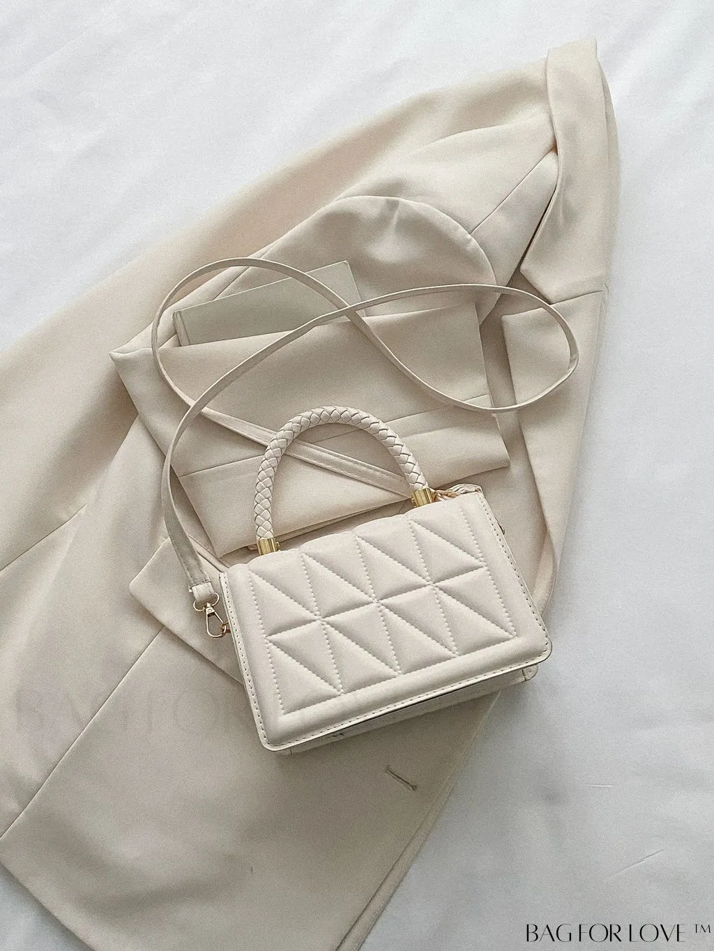 BagForLove - Chic Plaid Pattern PU Leather Handbag & Crossbody Bag for Fashionable Women