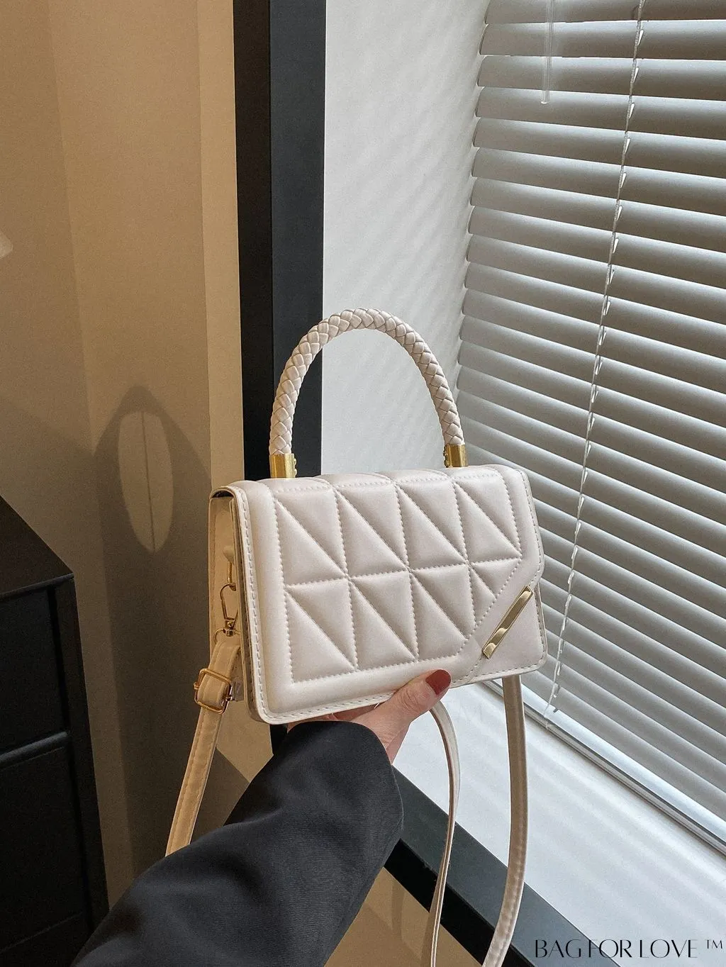 BagForLove - Chic Plaid Pattern PU Leather Handbag & Crossbody Bag for Fashionable Women