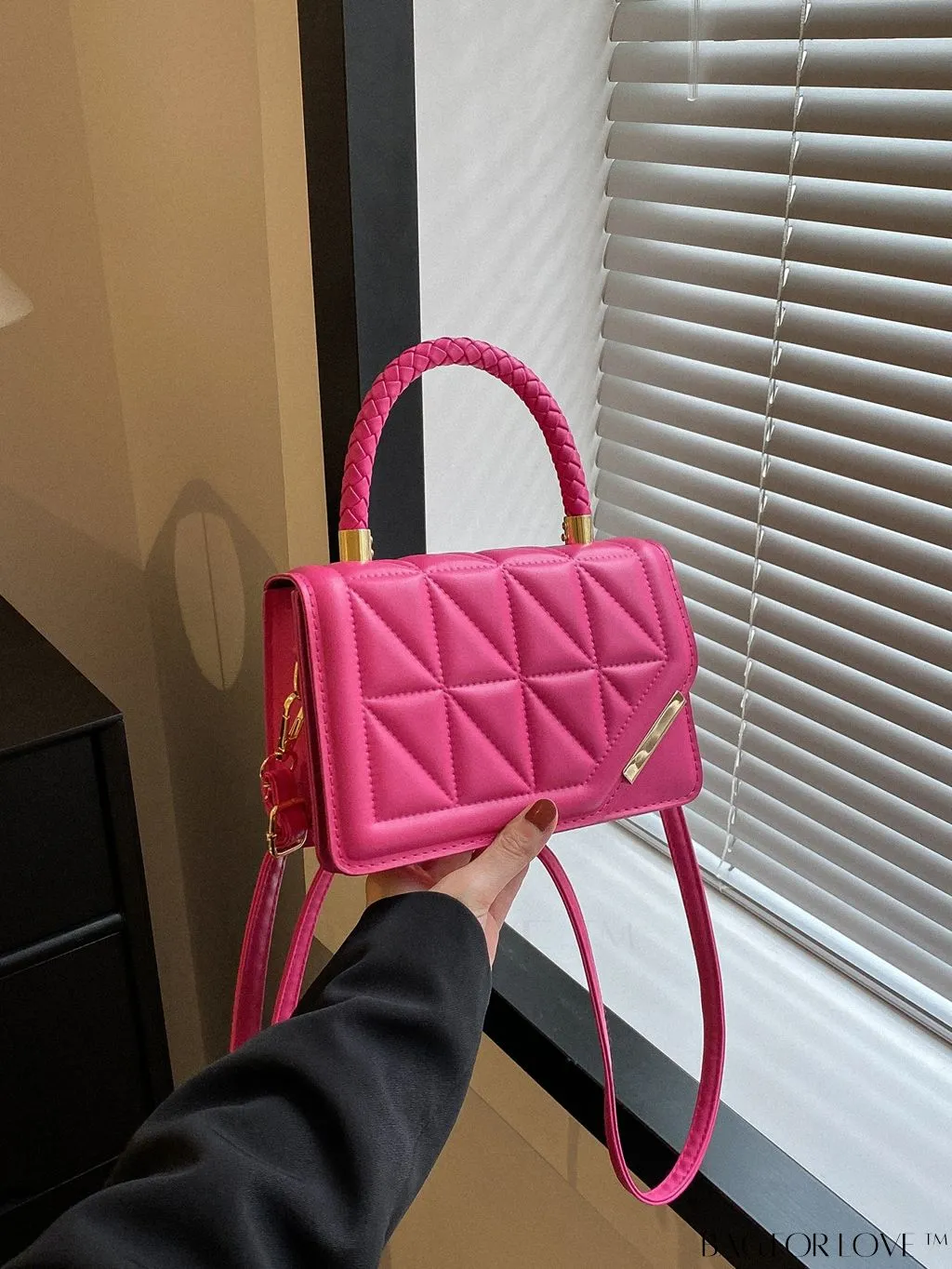 BagForLove - Chic Plaid Pattern PU Leather Handbag & Crossbody Bag for Fashionable Women