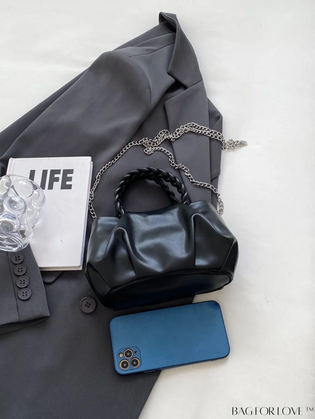 BagForLove - Chic Pleated Handheld Bag for Women