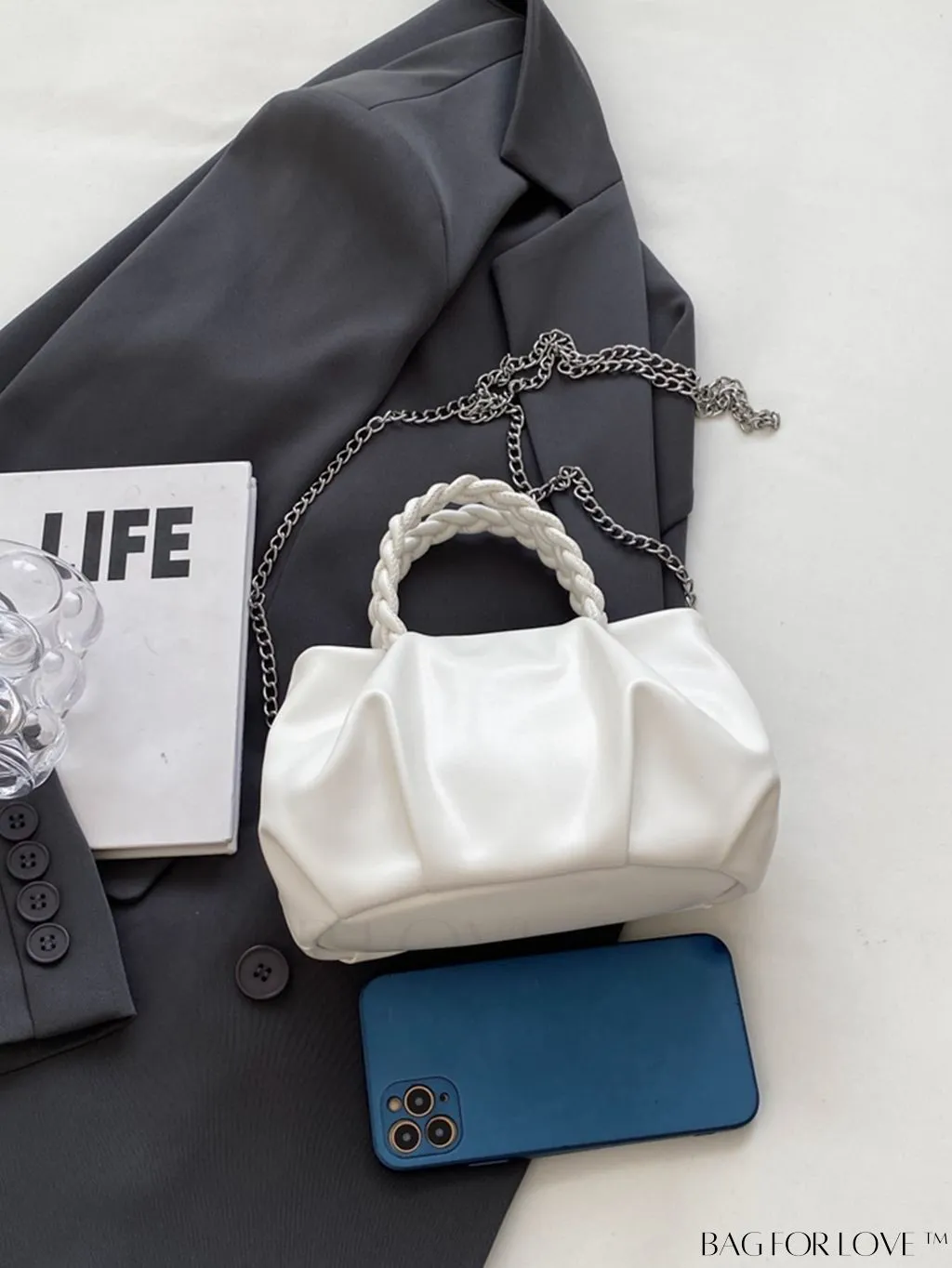 BagForLove - Chic Pleated Handheld Bag for Women