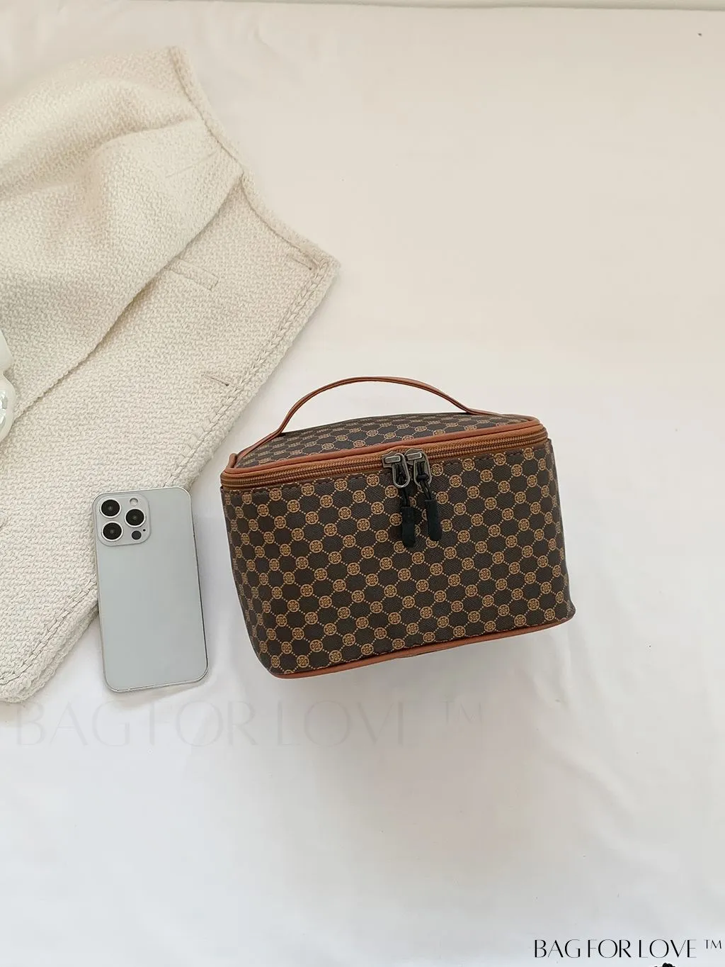 BagForLove - Chic Travel Cosmetic & Toiletry Organizer: Stylish All-Over Print in a Compact Design