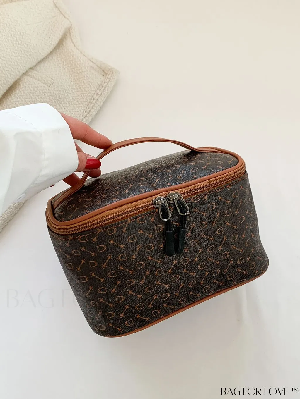 BagForLove - Chic Travel Cosmetic & Toiletry Organizer: Stylish All-Over Print in a Compact Design