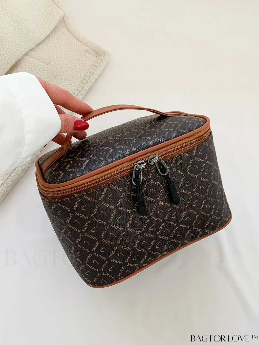 BagForLove - Chic Travel Cosmetic & Toiletry Organizer: Stylish All-Over Print in a Compact Design