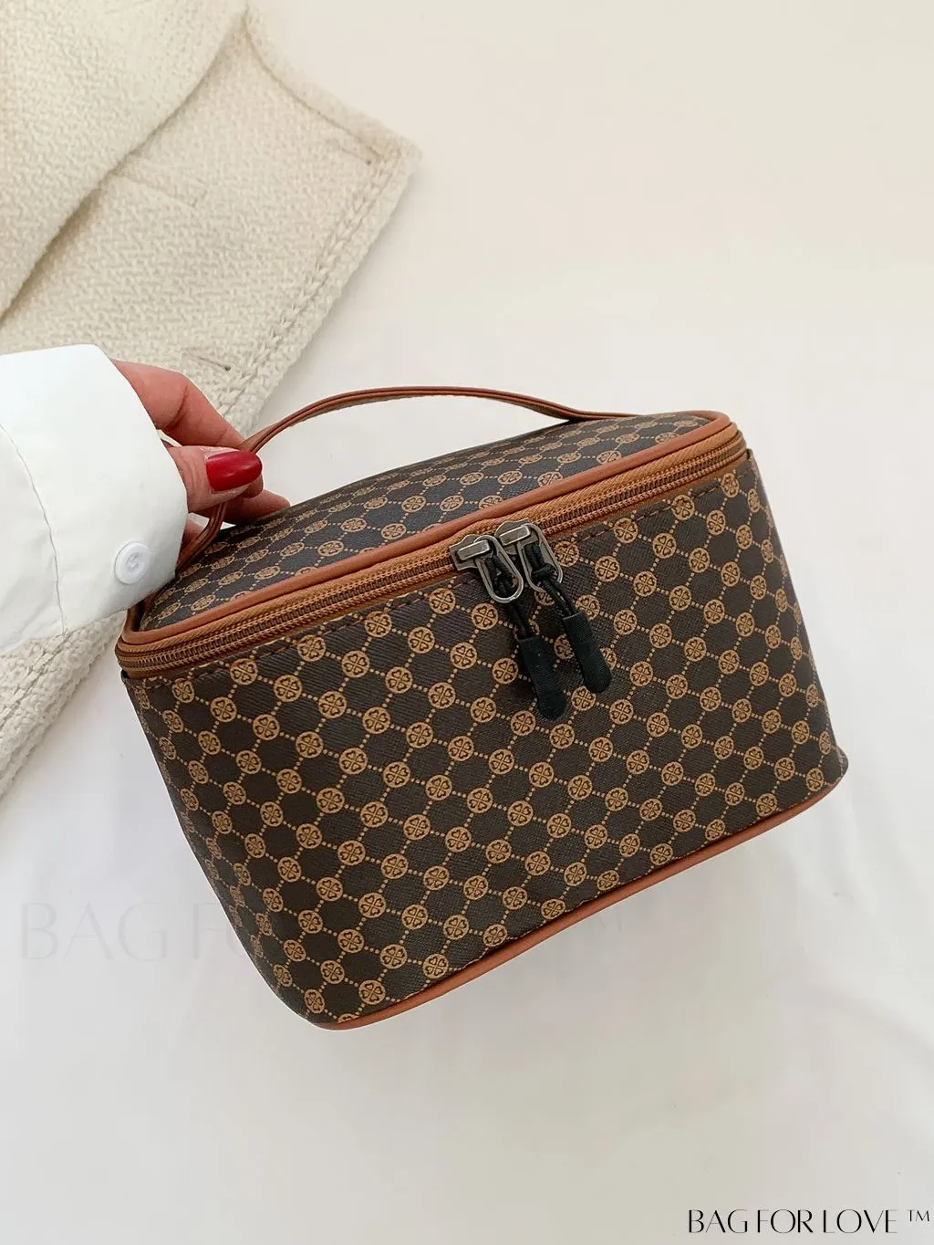 BagForLove - Chic Travel Cosmetic & Toiletry Organizer: Stylish All-Over Print in a Compact Design