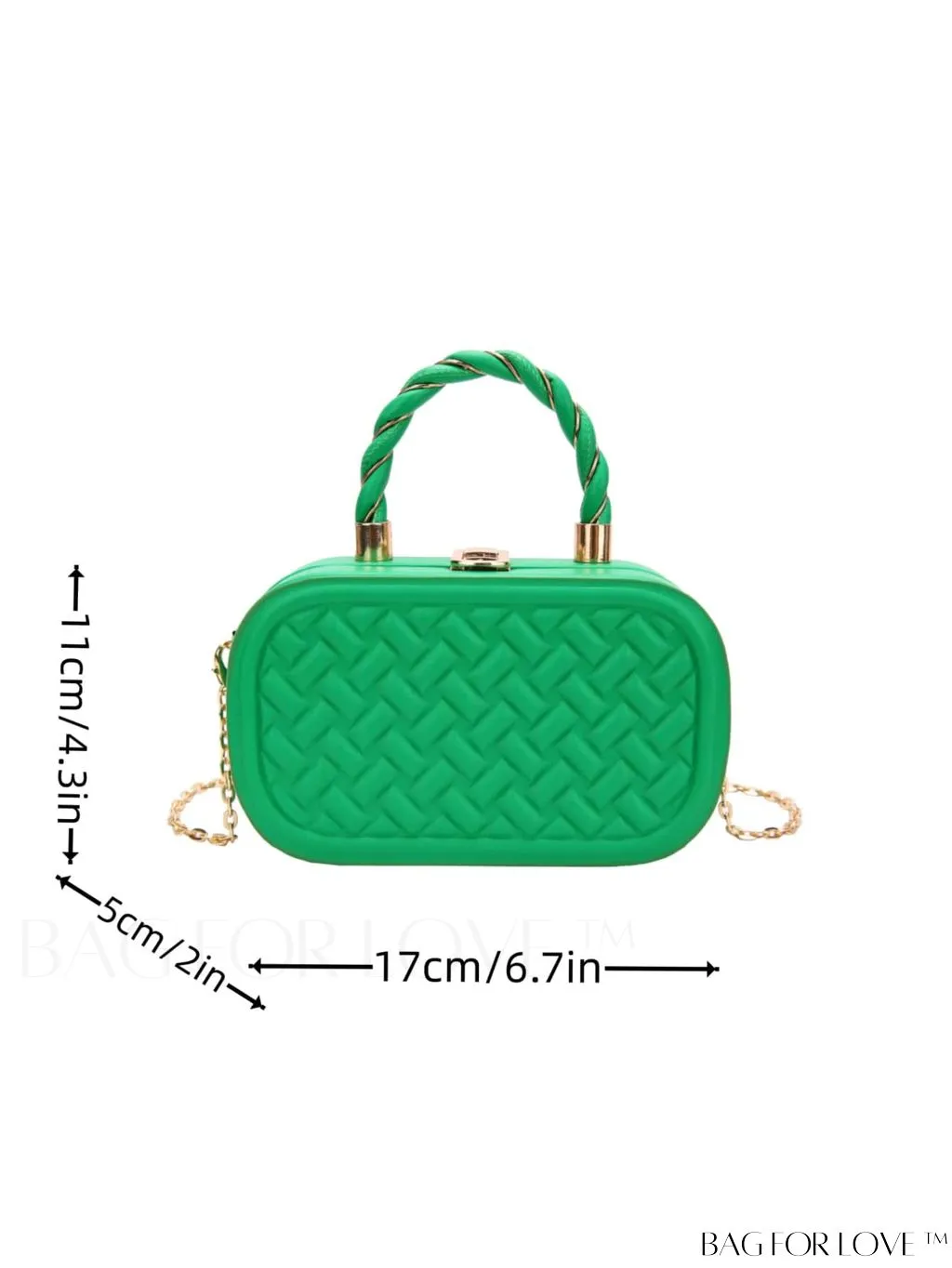 BagForLove - Compact & Chic PU Square Bag with Stylish Stitching