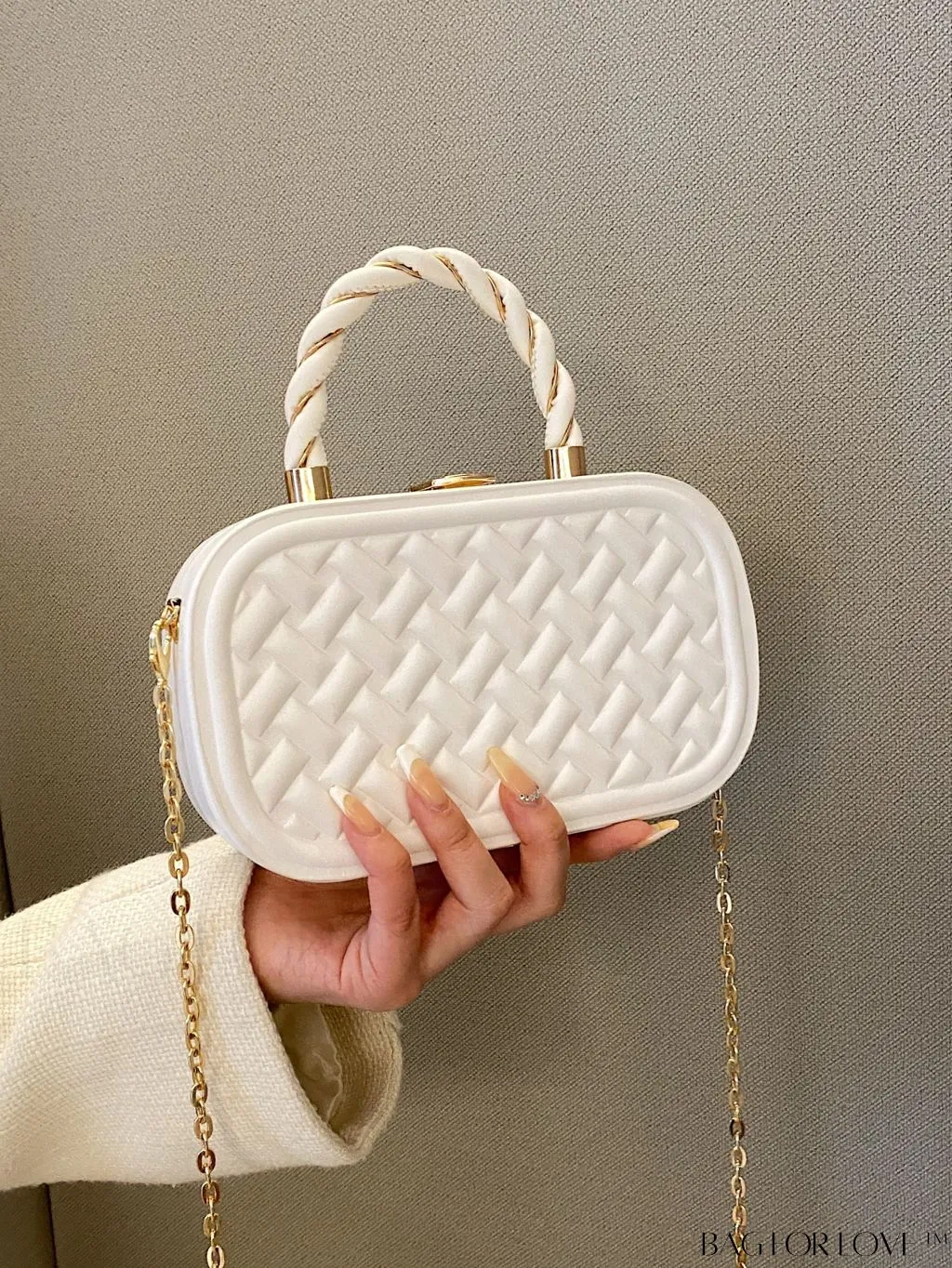 BagForLove - Compact & Chic PU Square Bag with Stylish Stitching